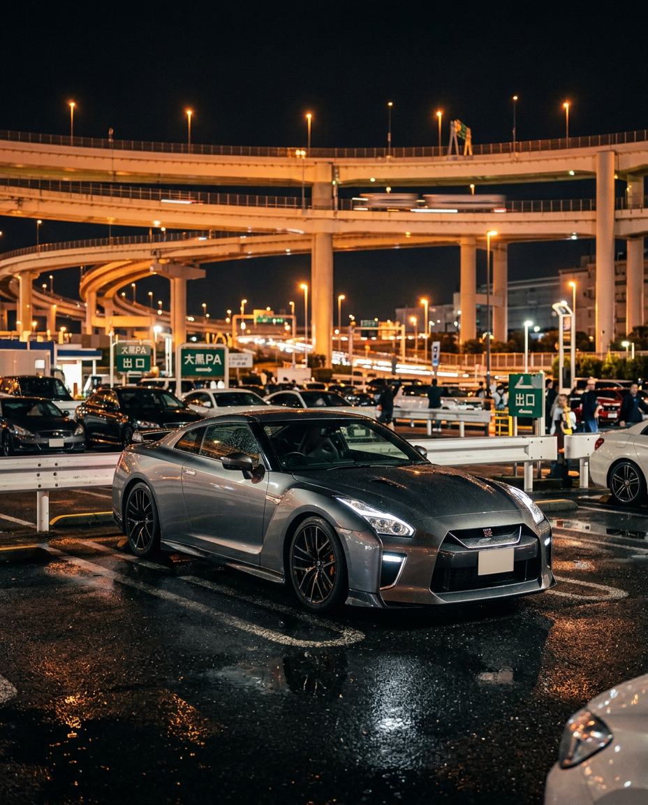 Tokyo JDM Car Tours | R34 GT-R, R35 GT-R & Lancer Evo to Daikoku PA